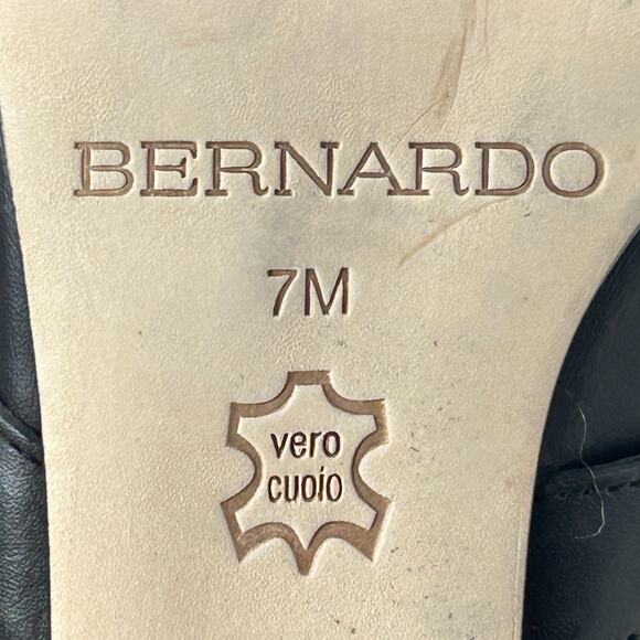 Bernardo Natasia Slip On Leather Mules Block Heels Buckle Women's 7 M NWOB - Picture 10 of 11